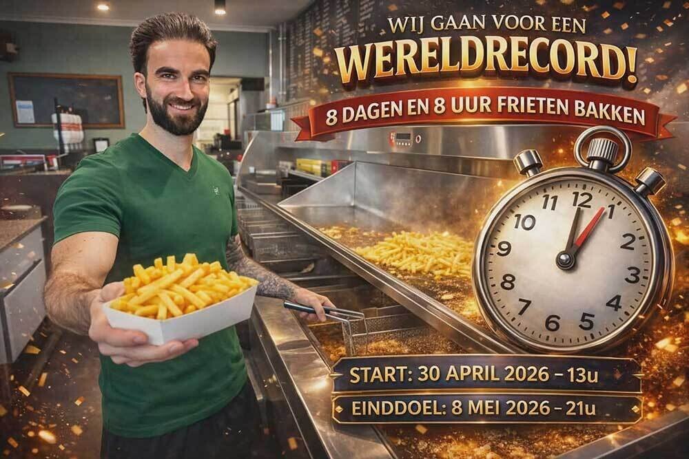 wereldrecord frietbakken eel lekker