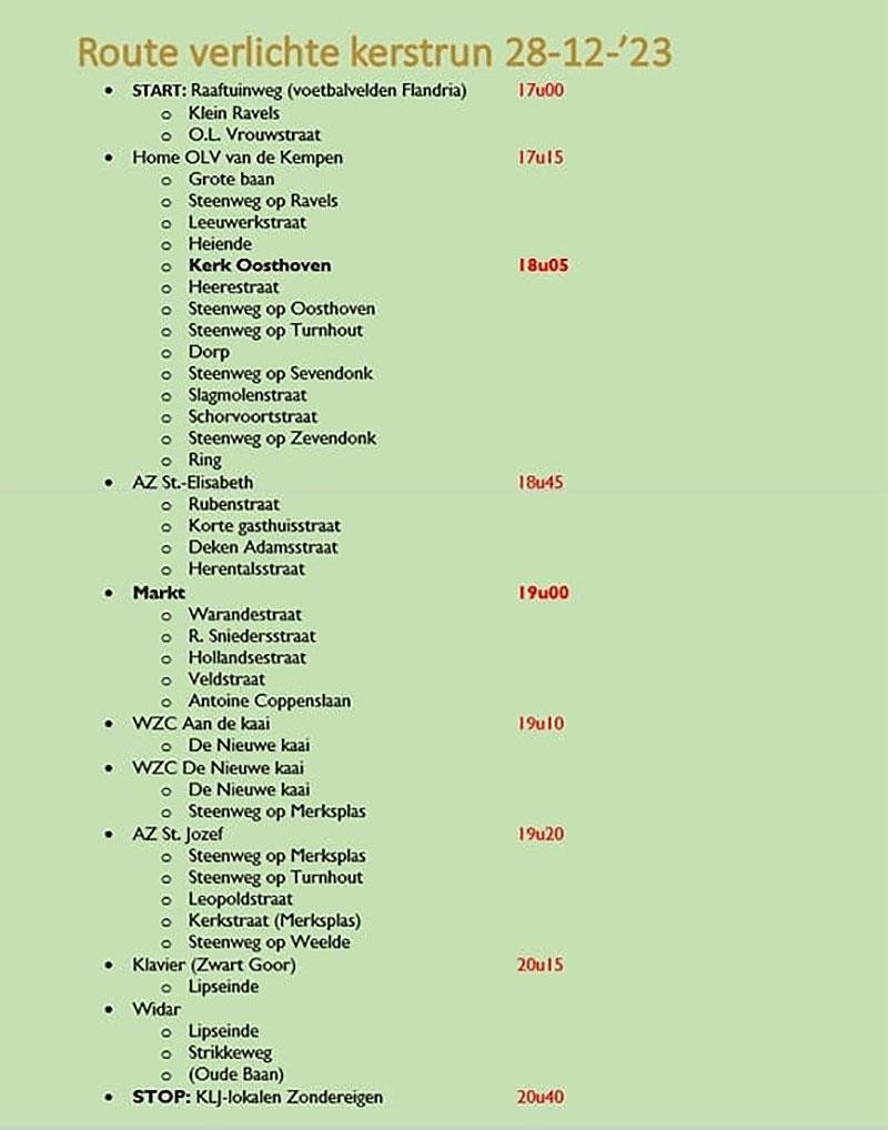 GK kerstrun route 2023