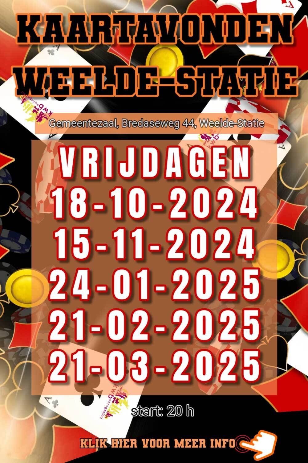 KAARTTORNOOI  WEELDE-STATIE 2024/2025