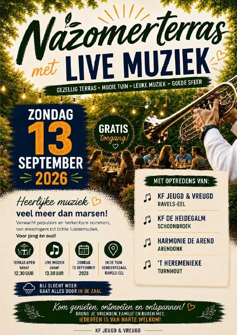NAZOMER-TERRAS  Jeugd en Vreugd