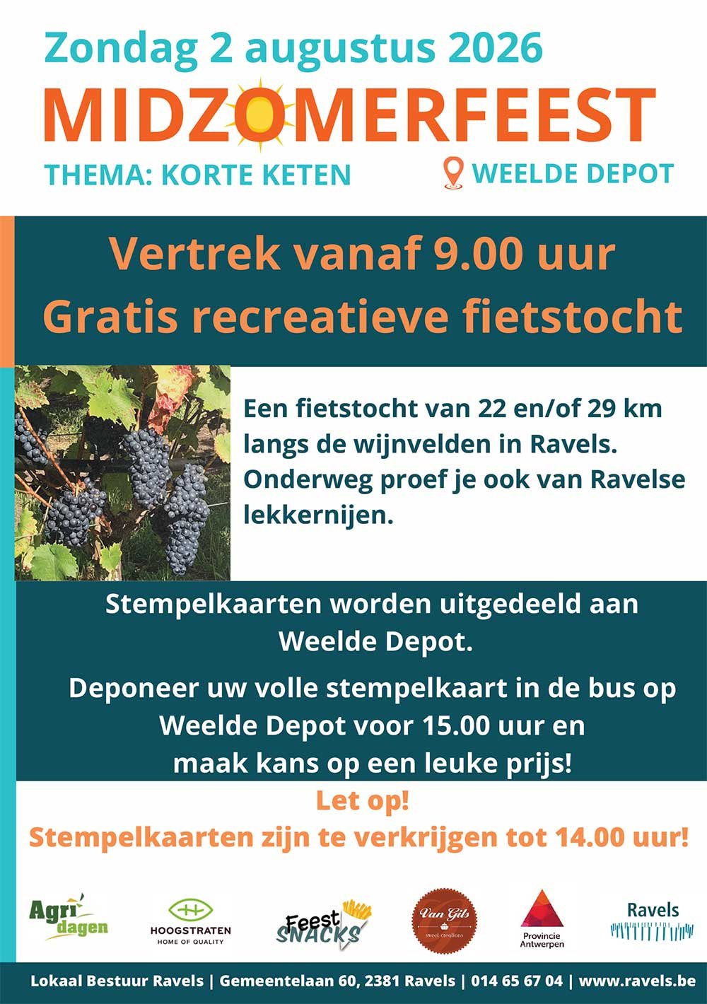 Midzomerfeest 2026 Fietstocht Wijndomein